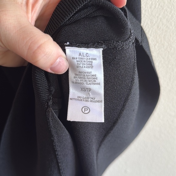 A.L.C. Kerry Knit Stretch Tank Top Bandage Black Mini Dress - Picture 5 of 7